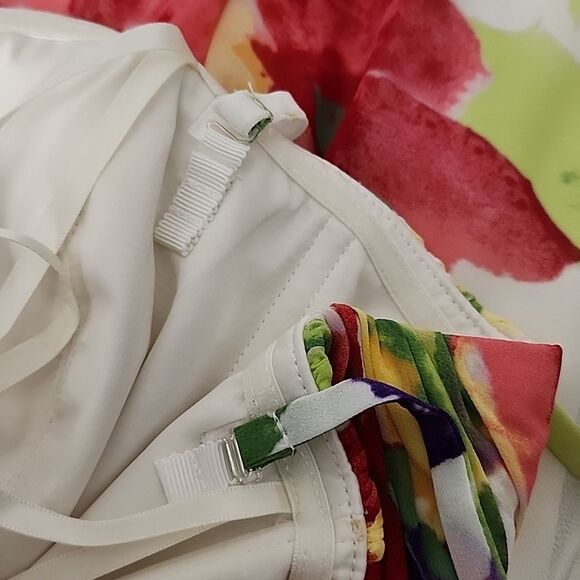 Lauren Ralph Lauren Floral Chiffon Ruched Gown Dress 8 Cocktail Party Maxi Dress - Picture 4 of 10